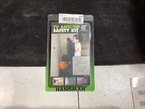 Lot # 204 Hangman Products Inc. TV400-B Anti-Tip Kit for Flatscreen TV