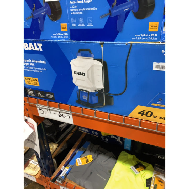 Lot # 617 Kobalt Backpack Chemical Sprayer Kit $200.00