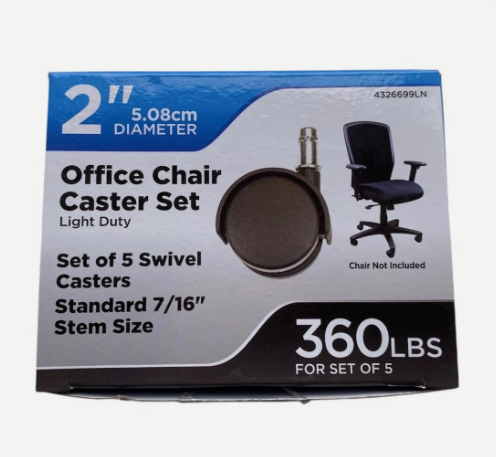 Lot # 1778 Set of 4 - 2" Office Chair Caster Wheels $30