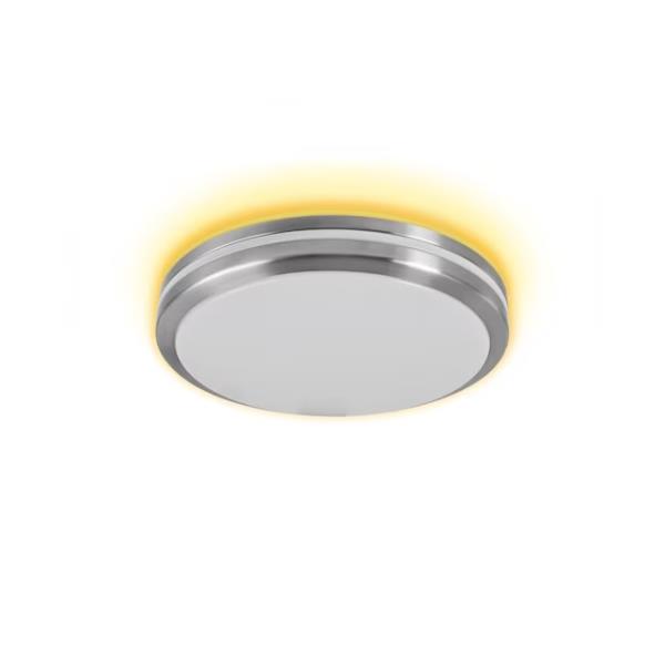 Project Source 13" Brushed Nickel LED Flush Mount Light