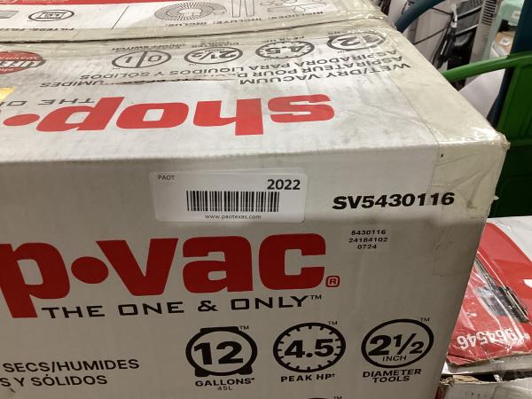 Lot # 2022 Shop-Vac Wet Dry Vacuum $99