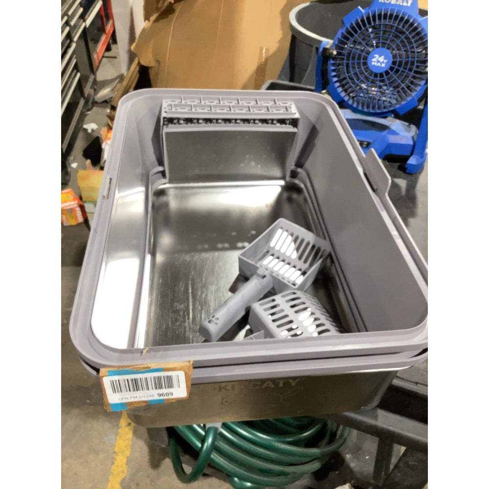 Lot # 553 KITCATY 2PACK-Grey Litter Box $119.00