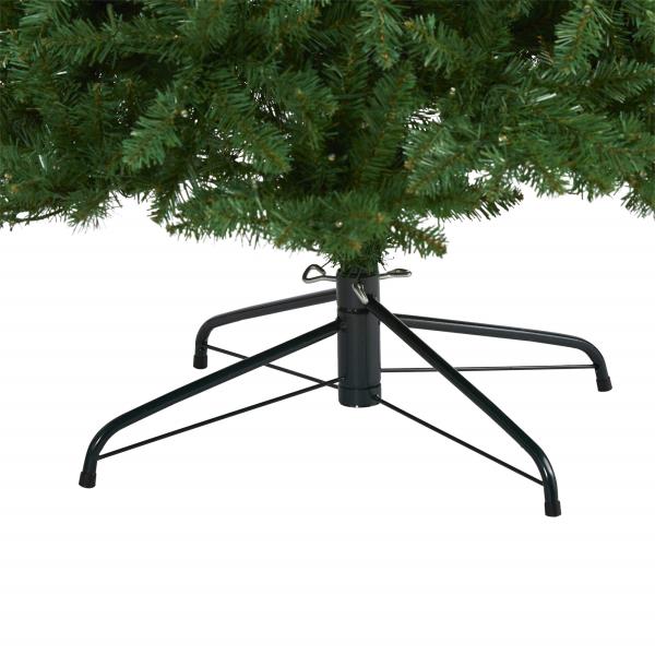 Lot # 1896 Nearly Natural 9ft. Slim Green Mountain Pine Artificial Christmas Tree with 600 Clear LED Lights
