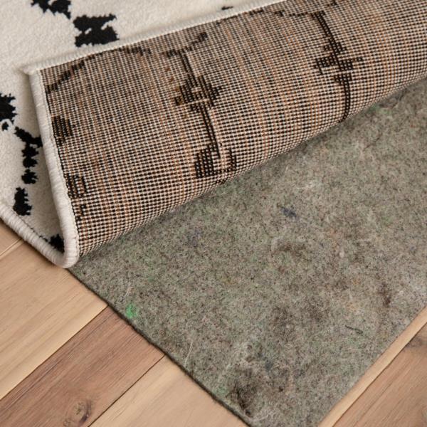 Lot # 2123 Flash Furniture Minnie Slide-Stop® Multi-Surface Reversible Non-Slip Cushion Rug Pad, 1/4" Thick, Floor Protection, for 5'x8' Area Rug, Gray