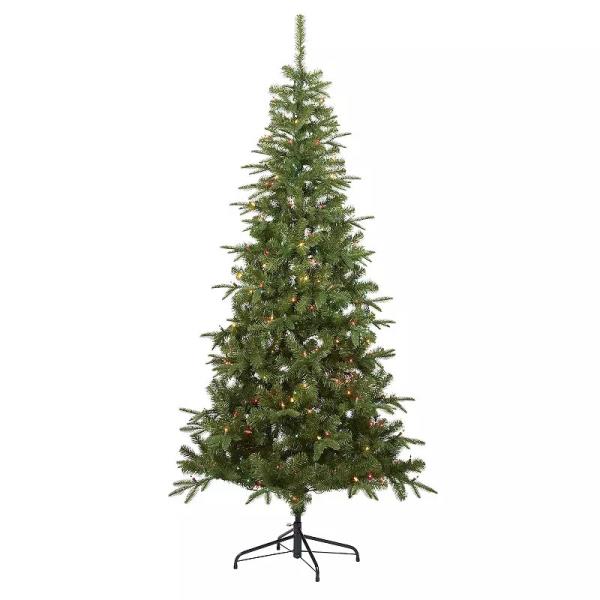Lot # 1572 National Tree Company 7.5-ft. Pacific Mixed Pine Pre-Lit Multi-Color Lights Artificial Christmas Tree, Multi Color