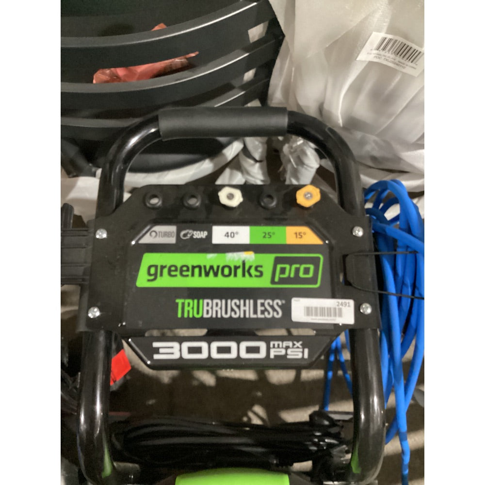 Lot # 2491 Greenworks Pressure Washer $300.00