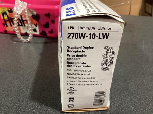 Lot # 670 Eaton 15 -Amp 125-volt Duplex Outlet