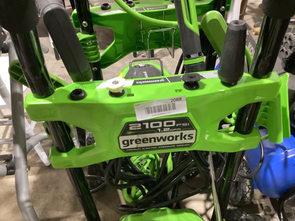 Lot # 2088 Greenworks 1.2-GPM Cold Water Pressure washer $249
