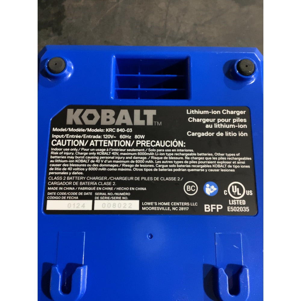 Lot # 1114 Kobalt Charger $40.00