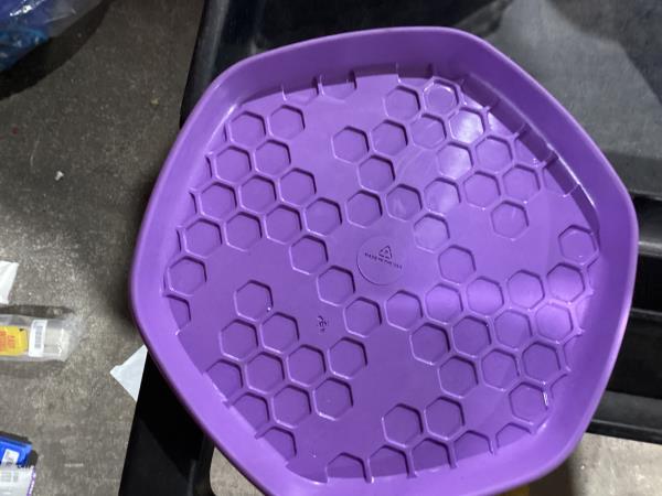 Lot # 1215 PROJECT HIVE ·PET COMPANY· - Calming Lavender Scented - Hive Frisbee Disc for Dogs - Great for Fetch - Includes a Lick mat on Back - Floats in Water, Smooth Glide - Made in The USA