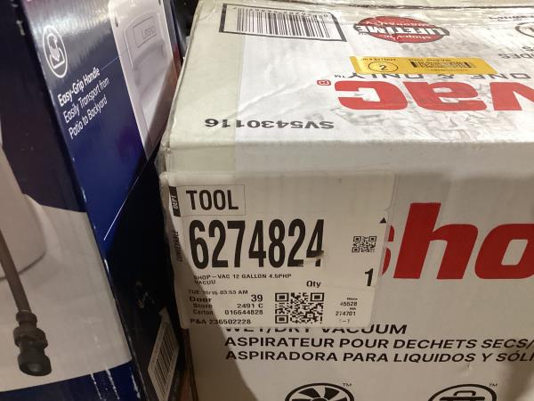 Lot # 2022 Shop-Vac Wet Dry Vacuum $99