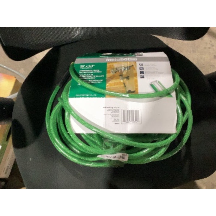 Lot # 640 Metabo HPT 50ft 14 Poly Air Hose Green $45