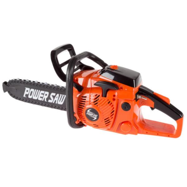 Lot # 1532 Hey!Play! Toy Chainsaw for Boys and Girls- Outdoor Power Tool for Pretend Play-Battery Powered with Pull Cord, Rotating Chain and Realistic Sounds, Orange
