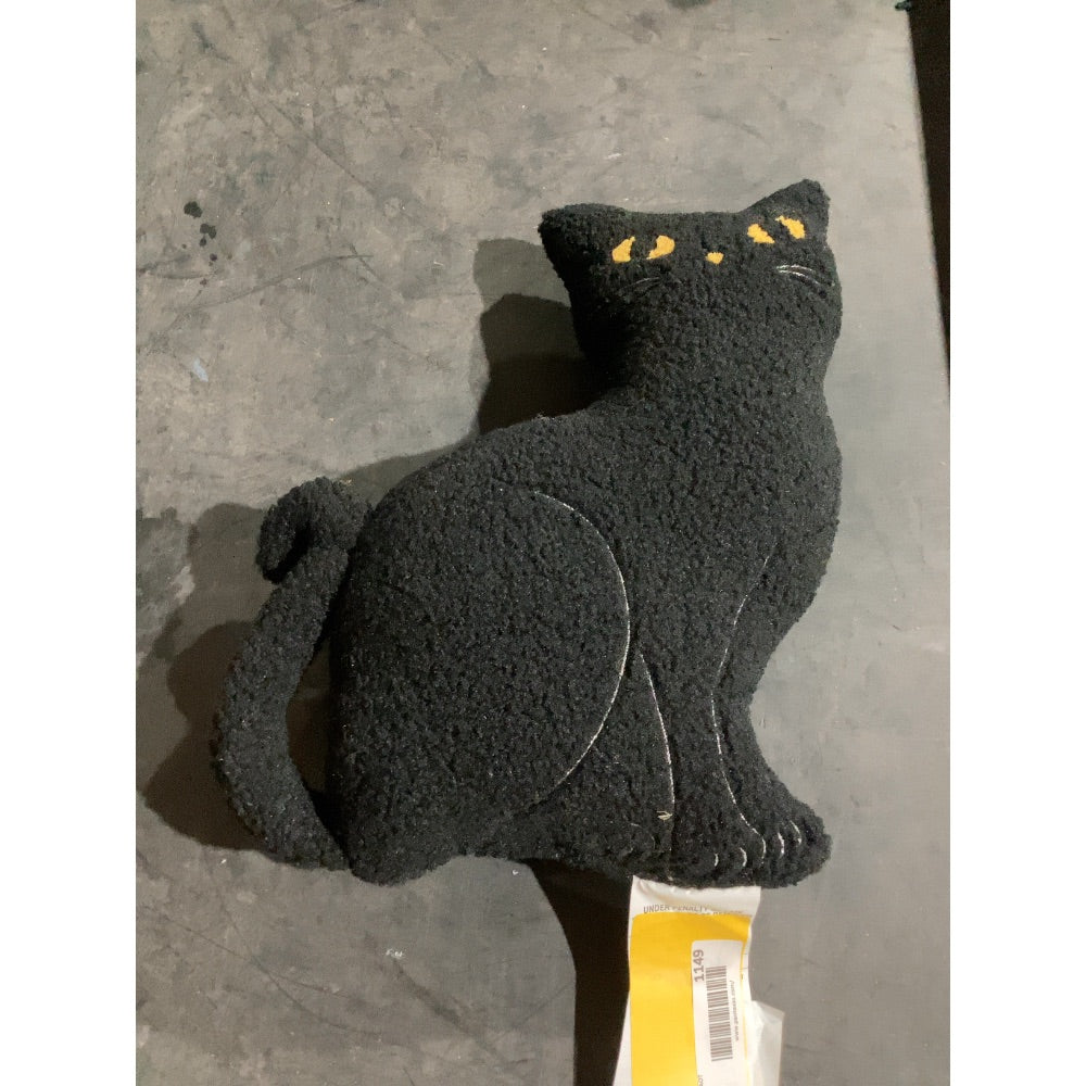 Lot # 1149 Haunted Living 1.5-ft Black Cat Pillow $20
