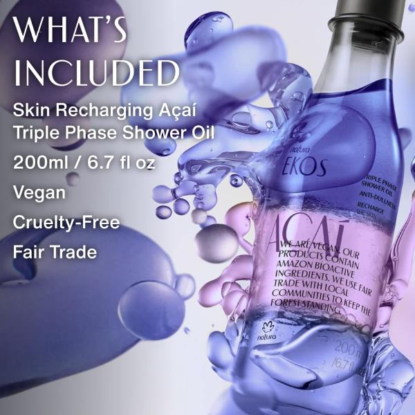 Lot # 485 Ekos Açaí Triple Phase Shower Oil 200ml $28