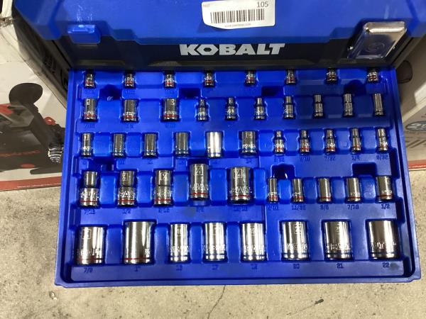 Lot # 105 Kobalt 277 Piece Tool Set with Hard Case $135