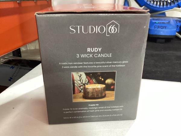 Lot # 41 Ruby 3 Wick Candle $25
