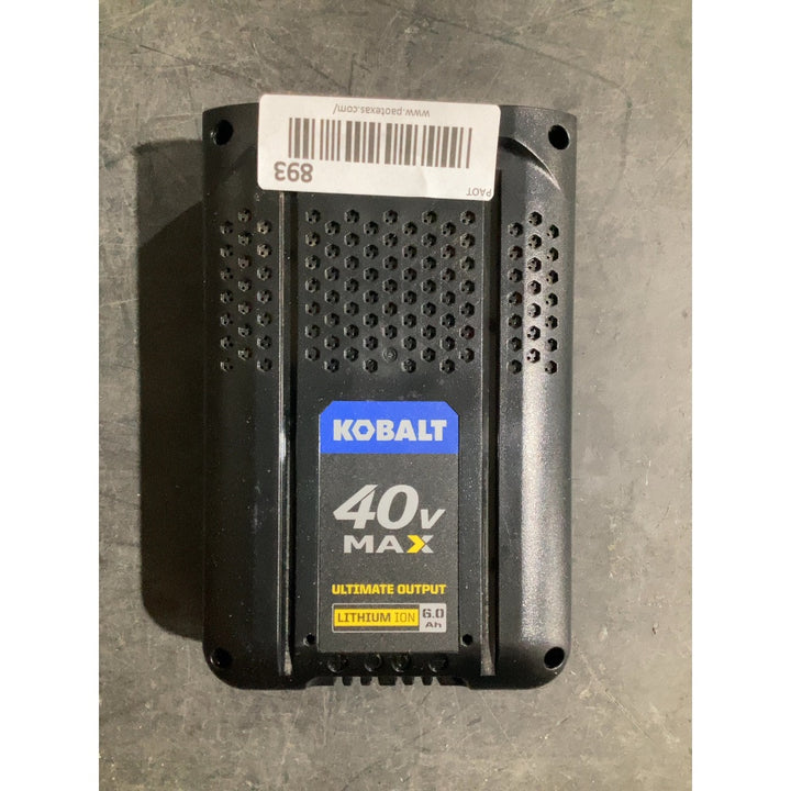 Lot # 893 Kobalt 40V Battery $150.00