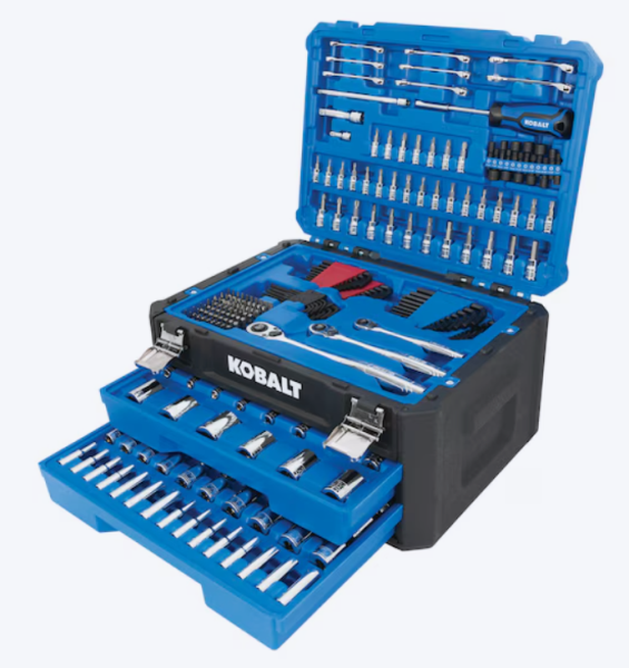 Lot # 105 Kobalt 277 Piece Tool Set with Hard Case $135