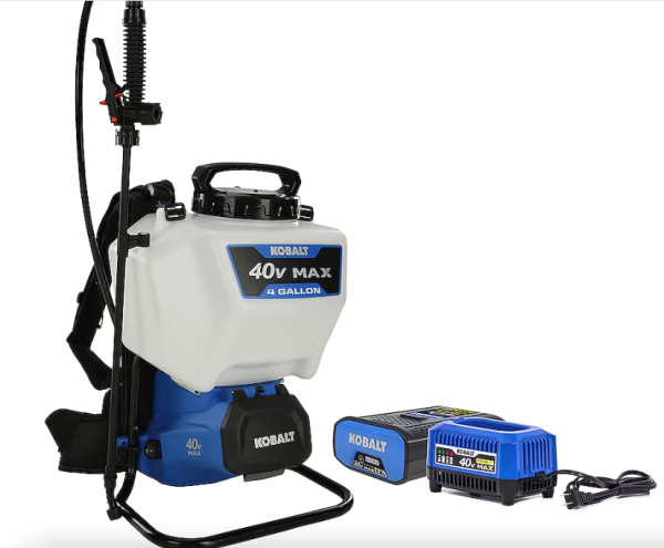 Kobalt 4-Gallon 40-volt Battery Operated Plastic Backpack Sprayer Battery and Charger Included.(OPEN BOX)