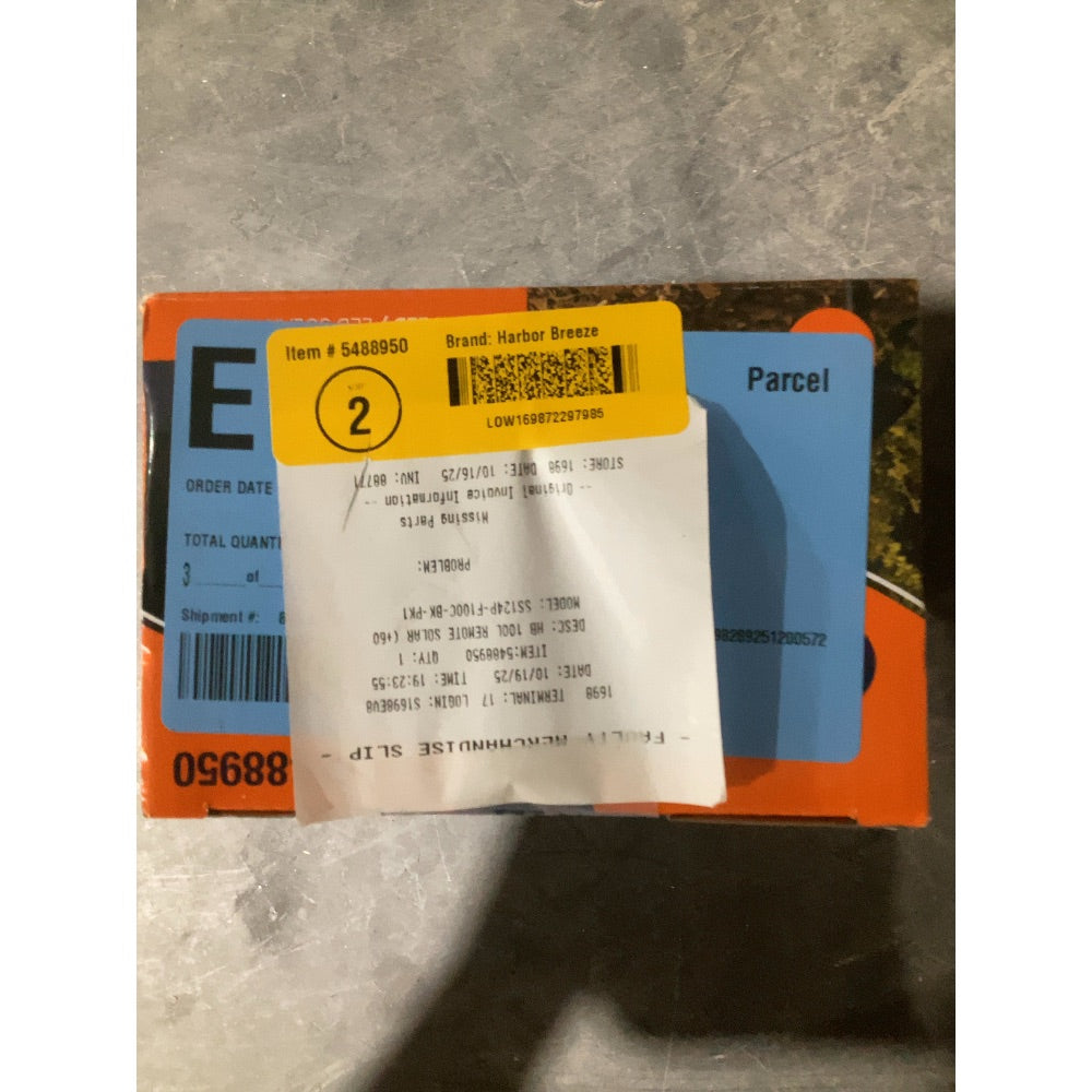 Lot # 1244 Harbor Breeze LED Flood Light $30.00