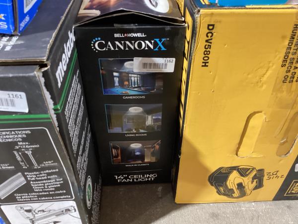 Lot # 1162 CannonX 14” Low Profile Ceiling Fans with Lights and Remote, Modern Fandelier Ceiling Fan with Light, 6 Speeds, 3 Lighting Modes 3500K-5500K, Flush Mount for Bedroom, LED 2200 Lumens, ETL Certified