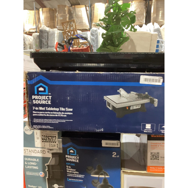 Lot # 244 Project Source 4.8 -Amp 7-in Tile Saw $120