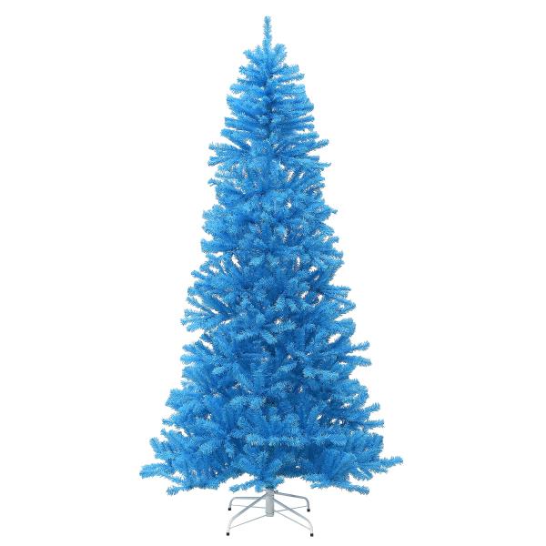 Lot # 1540 7 .5ft Light Blue Tree with White Stand
