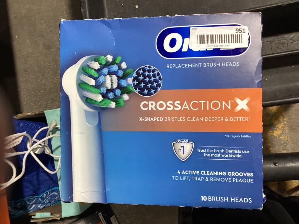 Lot # 951 OralB Cross Action X Replacement Brush Heads $38