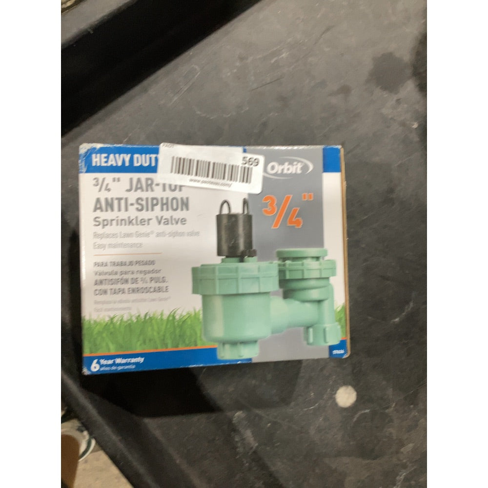 Lot # 569 Orbit Jar Top Anti-Siphon Valve $23.01
