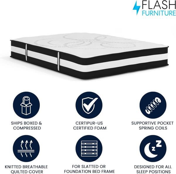 Lot # 1918 Flash Furniture Sleep 12" Foam Mattress $309