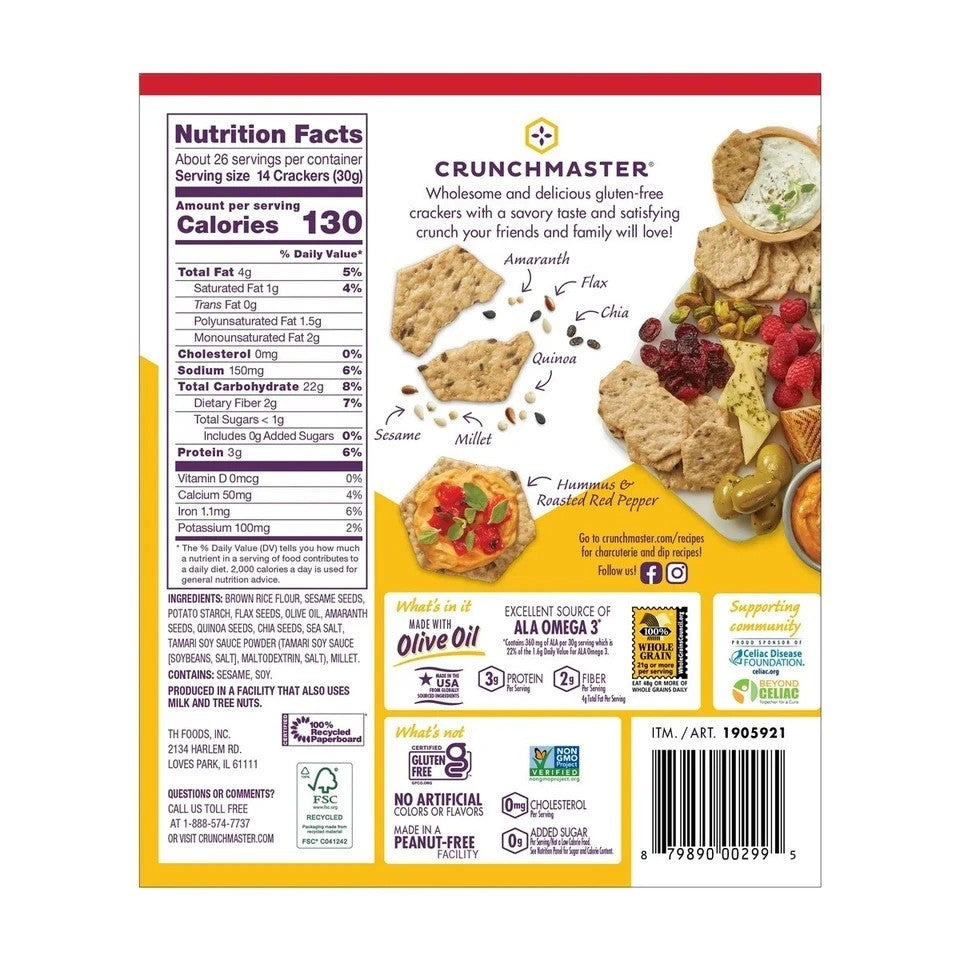 Lot # 1867 Crunchmaster Multi-Seed Crackers $25