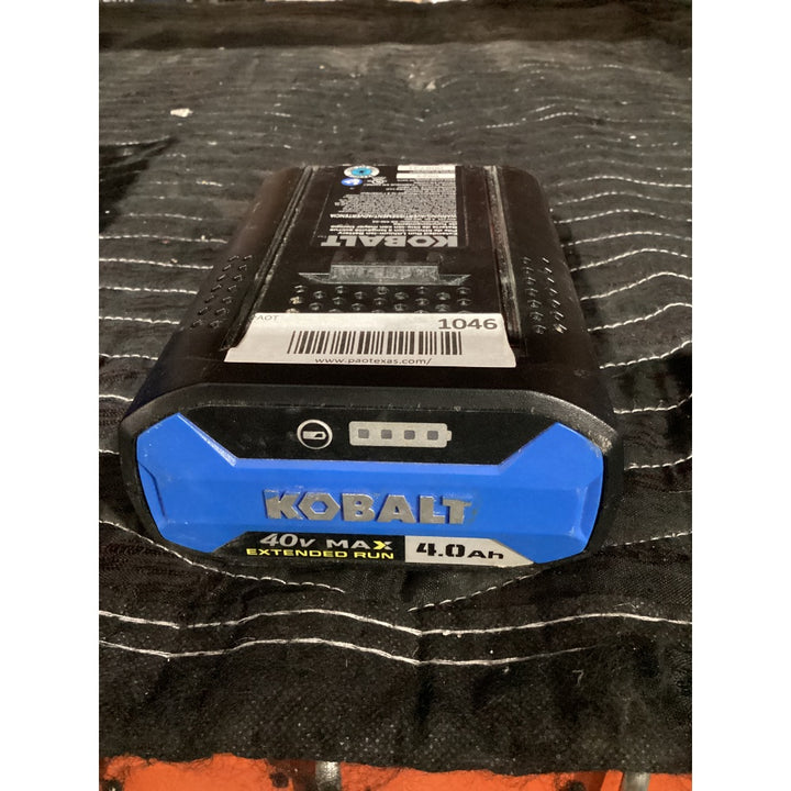 Lot # 1046 KOBALT Extended Run Lithium-Ion Battery KB 440-03, 40V MAX, 4.0Ah, 160 Wh, Black and Blue