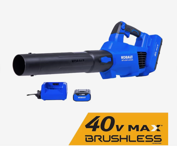 Kobalt Gen4 40-volt 520-CFM 120-MPH Battery Handheld Leaf Blower 4 Ah (Battery and Charger Included)