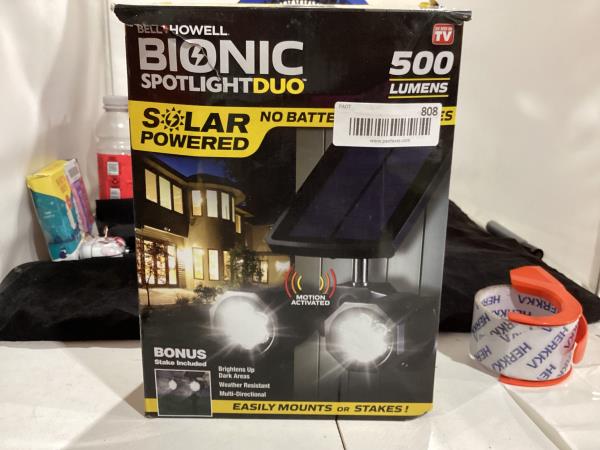 Lot # 808 Bell + Howell Solar Powered Motion LED $66