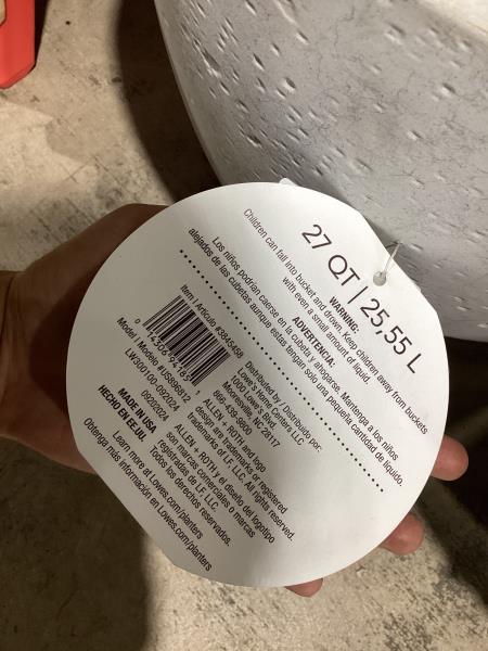 Lot # 2066 White Ceramic Plant Pots $40