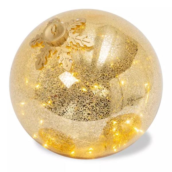 Lot # 1486 Medium Mercury Glass LED Ornament, Multi