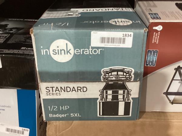 Lot # 1834 InSinkErator Badger 5XL Garbage Disposal $139
