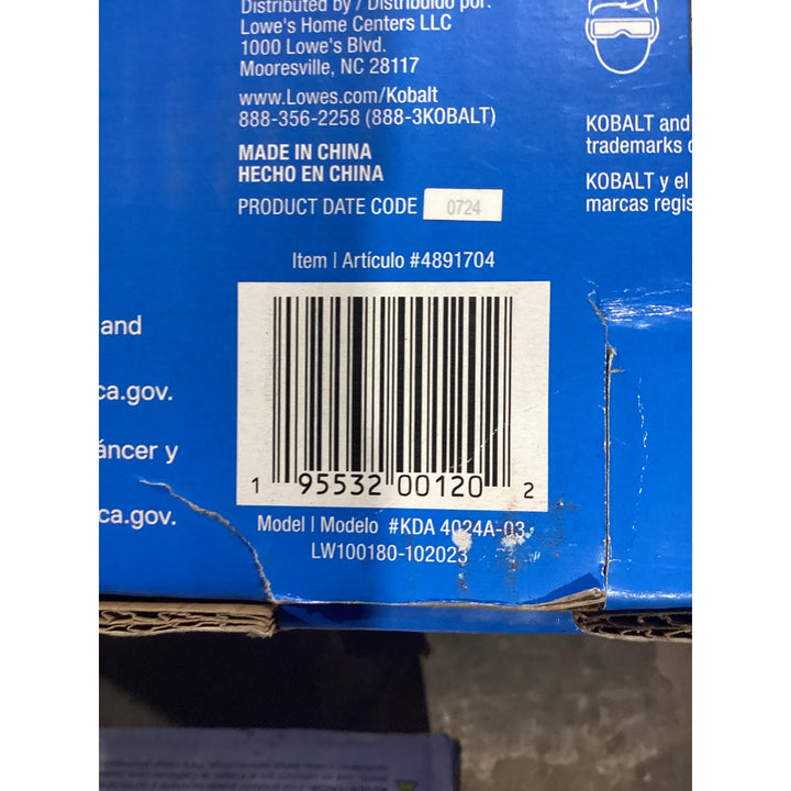 Lot # 99 Kobalt 24v Max Brushless Cordless Drain Auger $179