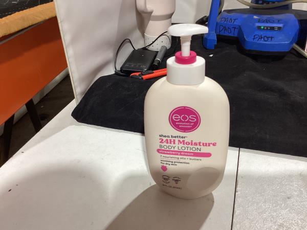 Lot # 378 eos Shea Better Body Lotion Strawberry Dream, 24-Hour Moisture Skin Care, Lightweight & Non-Greasy, Natural Shea, Vegan, Strawberry Body Lotion, 16 fl oz