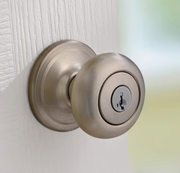 Lot # 1351 Kwikset Juno Satin Entry Door Knob SmartKey $40