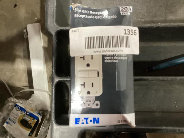 Lot # 1356 Eaton 20A GFCI Outlet $20.38