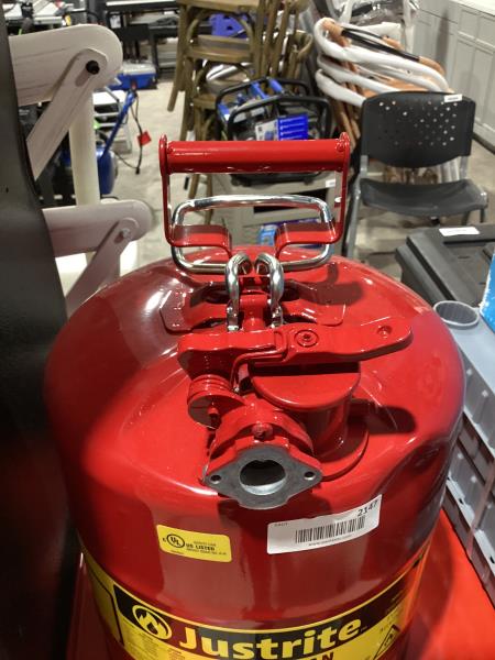 Lot # 2147 justrite safety can $123