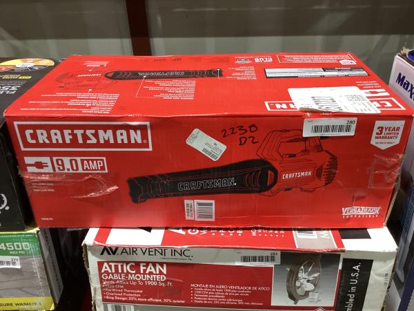 Lot # 280 Craftsman 9 Amp Corded Axial Blower $60