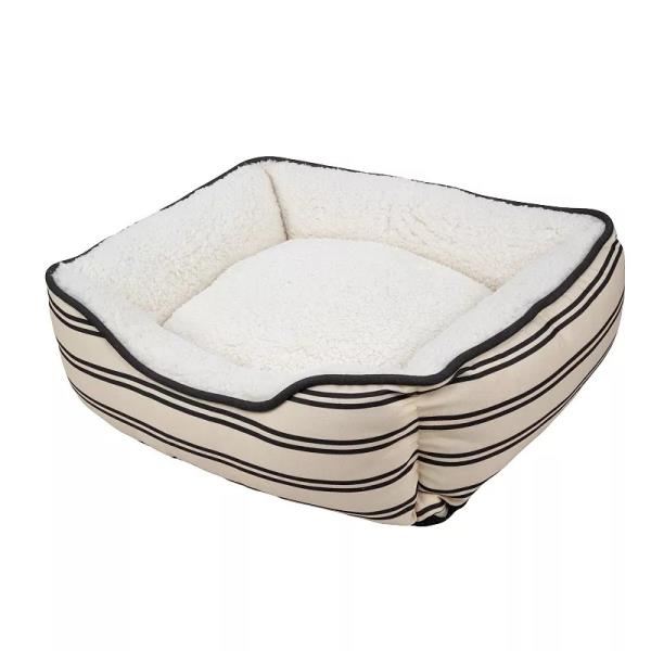 Lot # 2128 SportPet Cuddler Ivory and Black Pet Bed