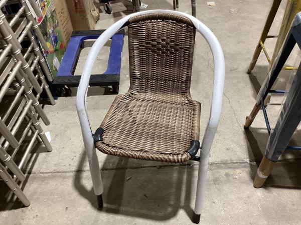 Lot # 2288 Outdoor Patio Dining Chair - Woven Wicker Seat $45