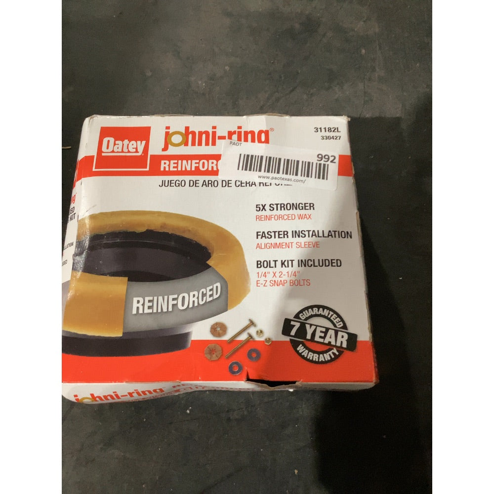 Lot # 992 Oatey Toilet Wax Ring $5.98