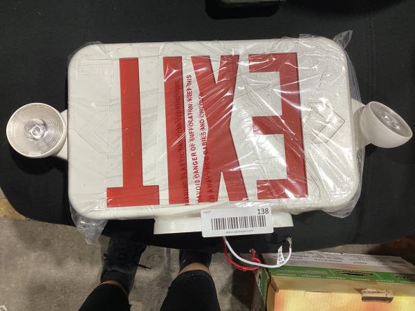 Lot # 138 Gruenlich LED Emergency Exit Sign $26