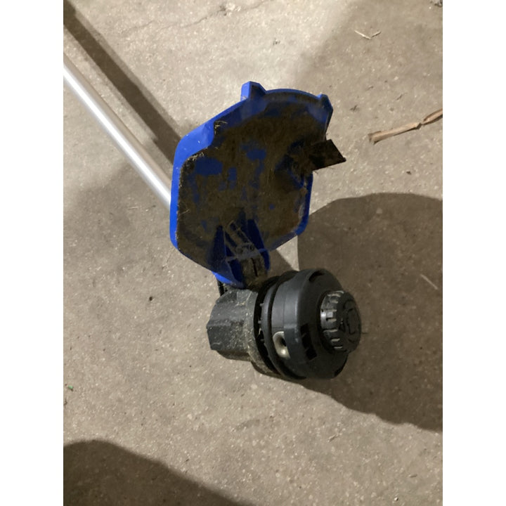 Lot # 1278 KOBALT Brushless String Trimmer KST 224B-03, 24V Cordless Dual Speed, Blue and Silver