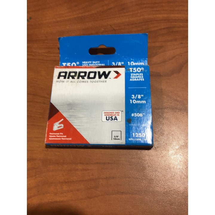 Lot # 1321 ARROW T50 506 Heavy Duty Staples 1250-pk $9.98